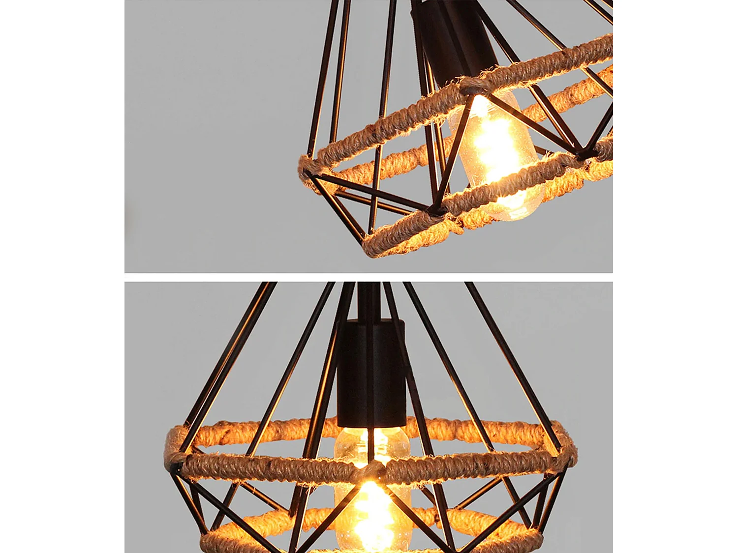 Lampe Suspendue Toolight App678-1Cp Loft Boho Black