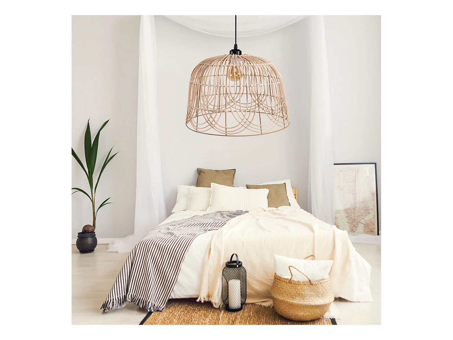 Lampe Suspendue Toolight App1351-1Cp 35Cm Beige