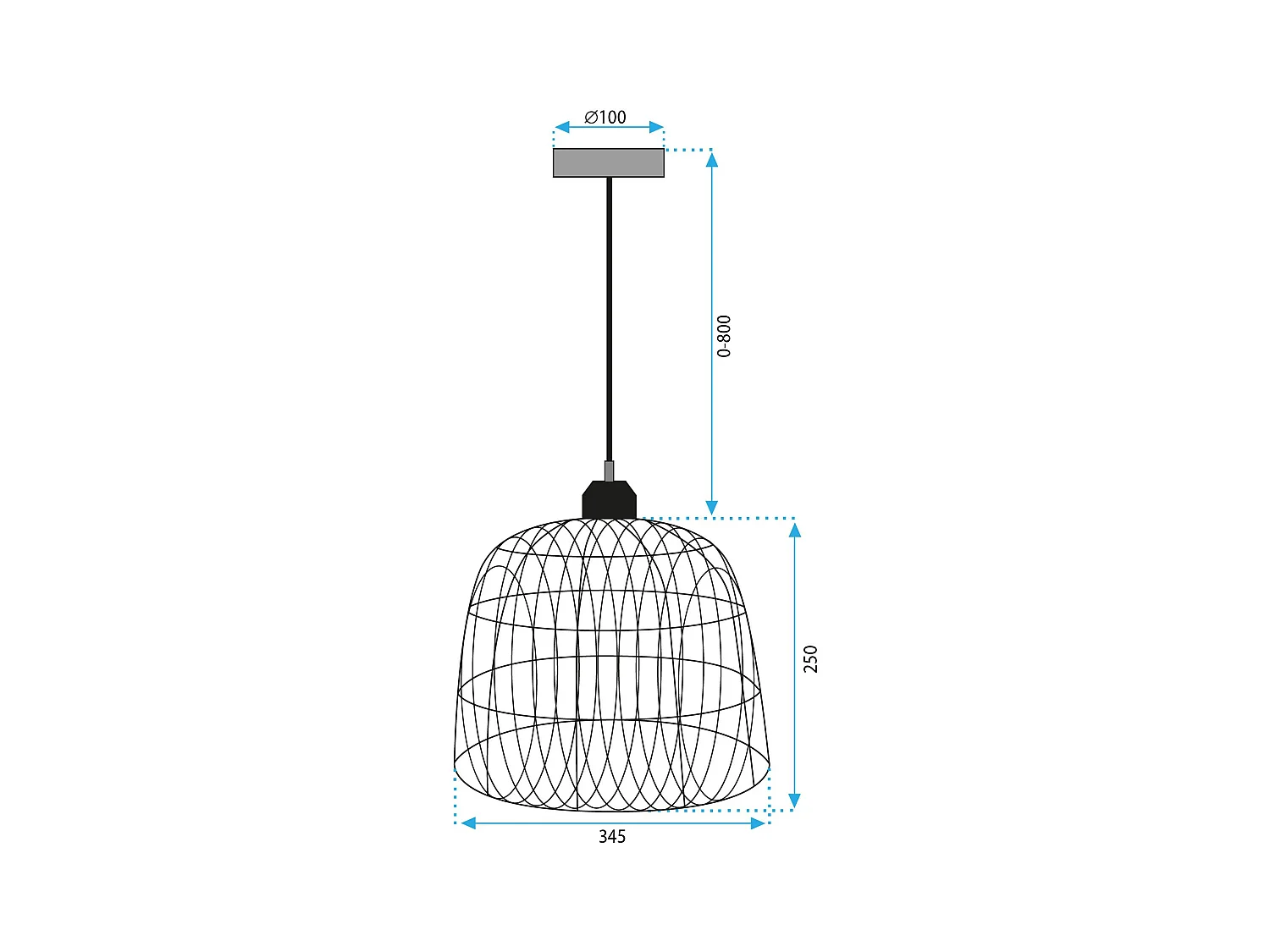 Lampe Suspendue Toolight App1351-1Cp 35Cm Beige