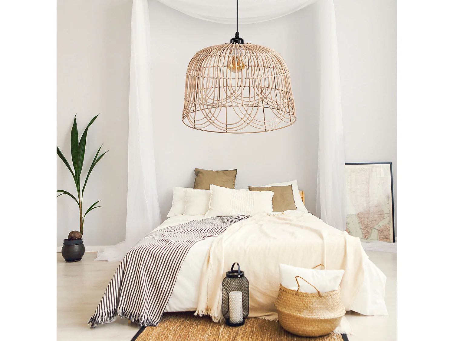 Lampe Suspendue Toolight App1351-1Cp 35Cm Beige