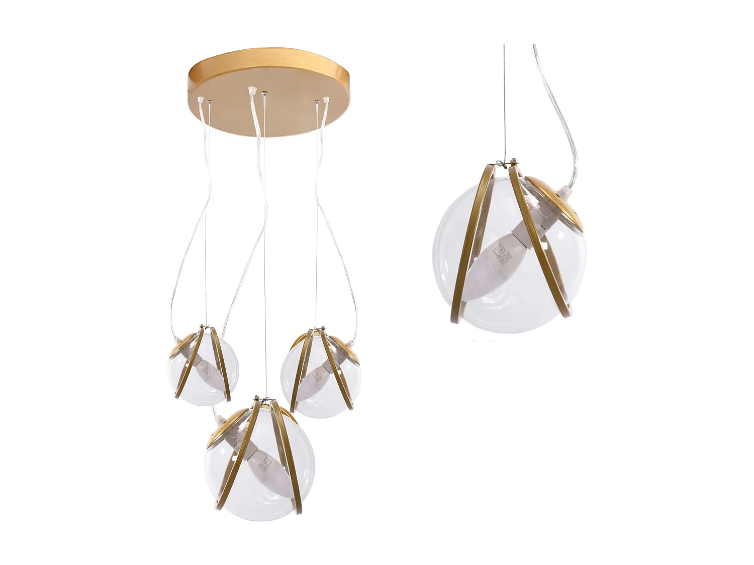 Lampe Suspendue Toolight App1091-3Cp Gold