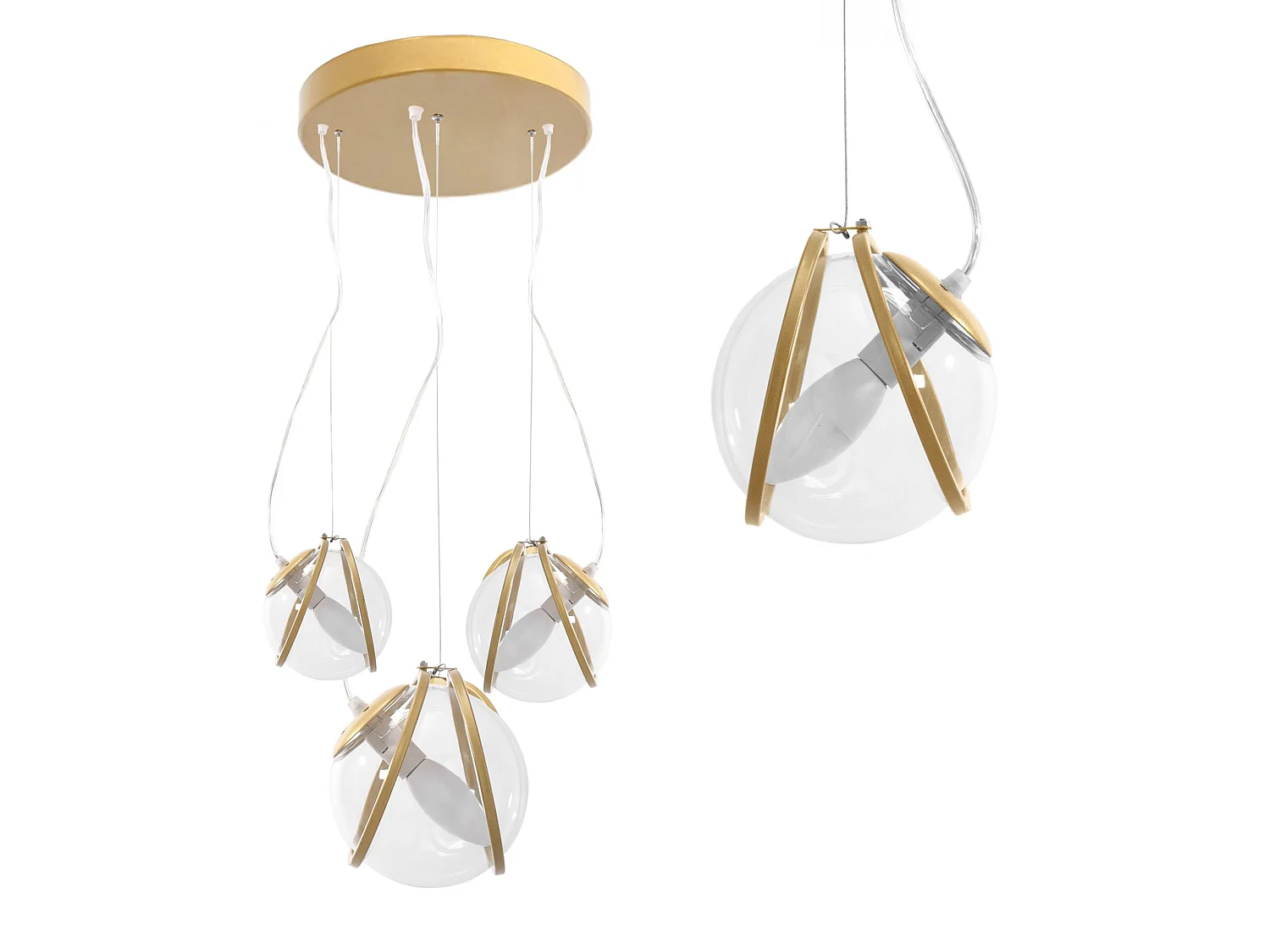 Toolight APP1091-3CP hængelampe guld 23X14X16CM