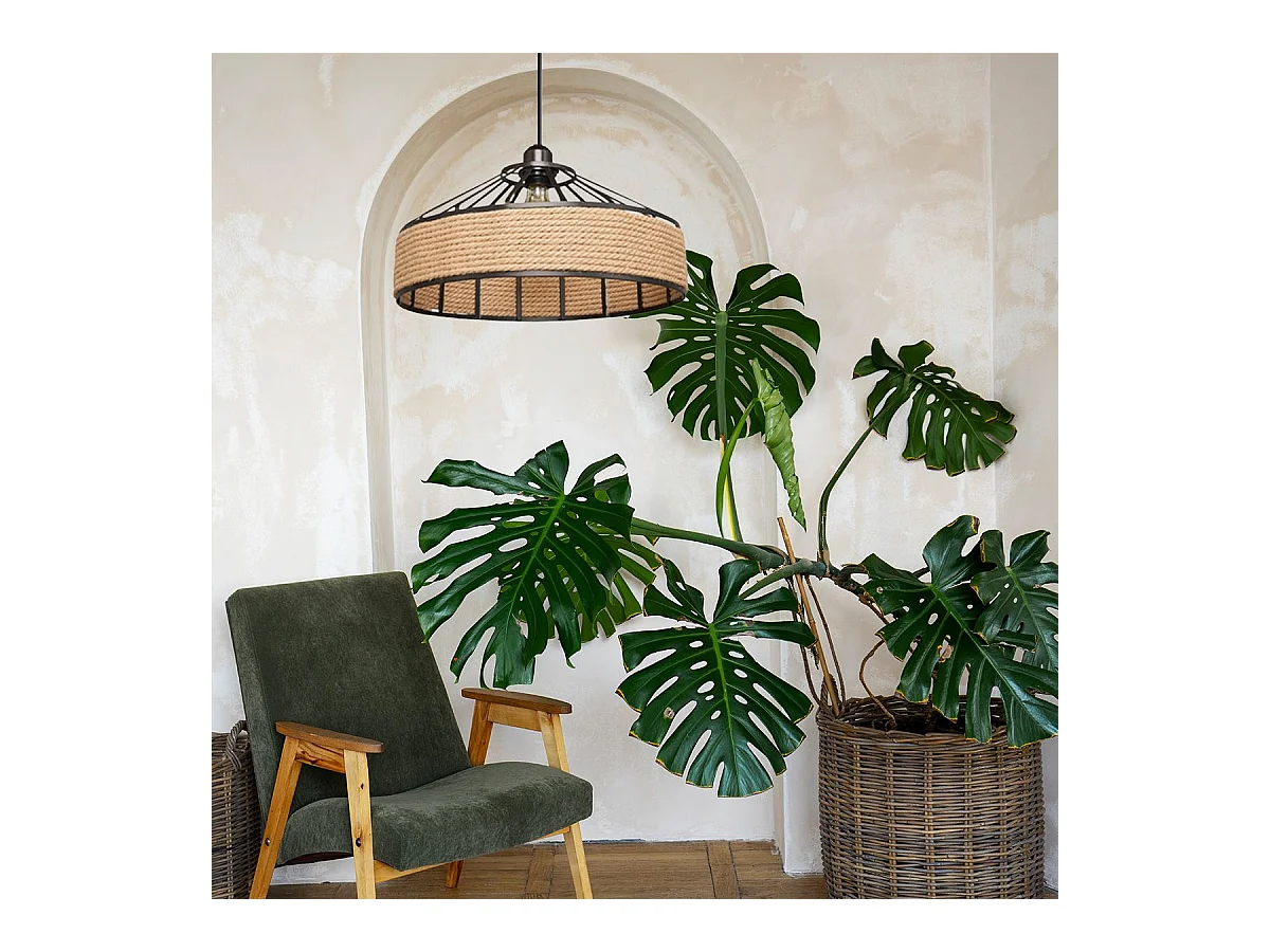 Lampe Suspendue Toolight App1317-1Cp Boho Beige