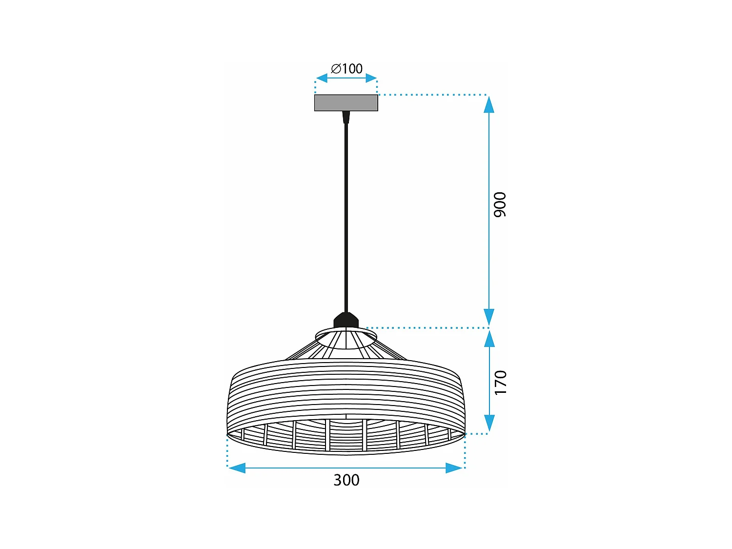 Lampe Suspendue Toolight App1317-1Cp Boho Beige