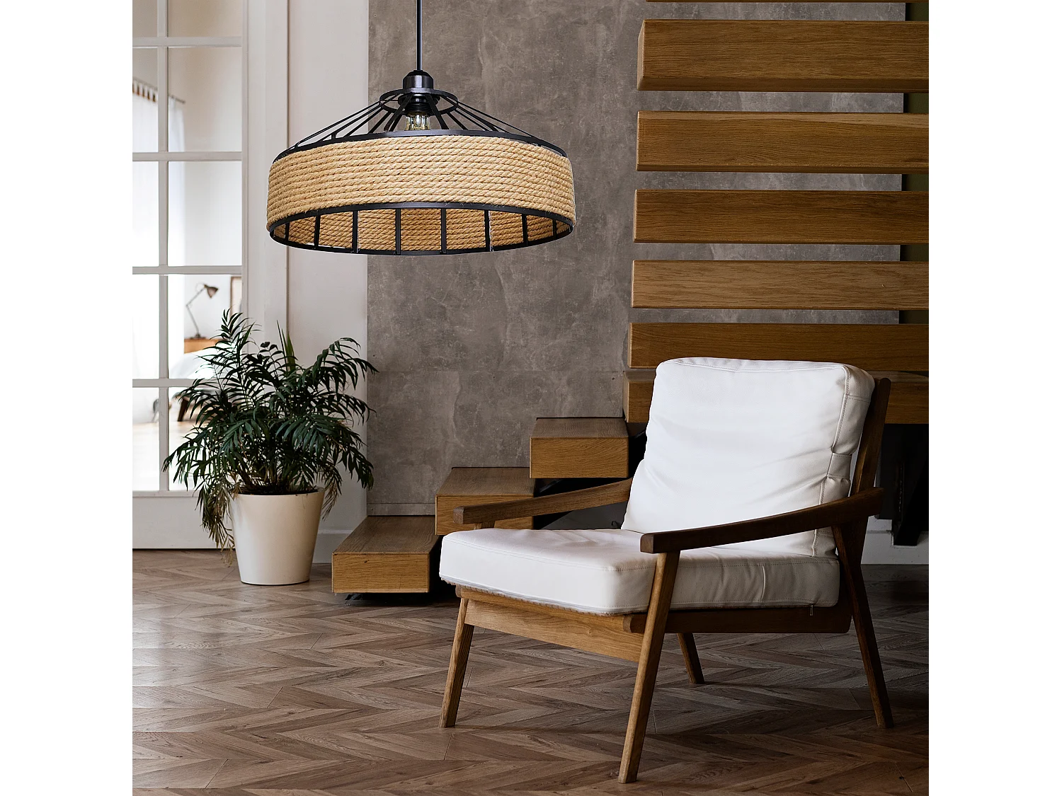 Lampe Suspendue Toolight App1317-1Cp Boho Beige
