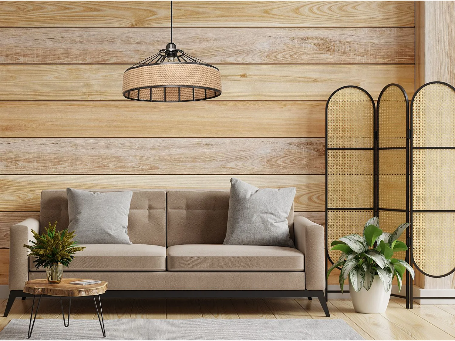 Lampe Suspendue Toolight App1317-1Cp Boho Beige