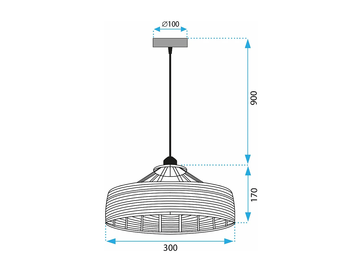 Lampe Suspendue Toolight App1317-1Cp Boho Beige