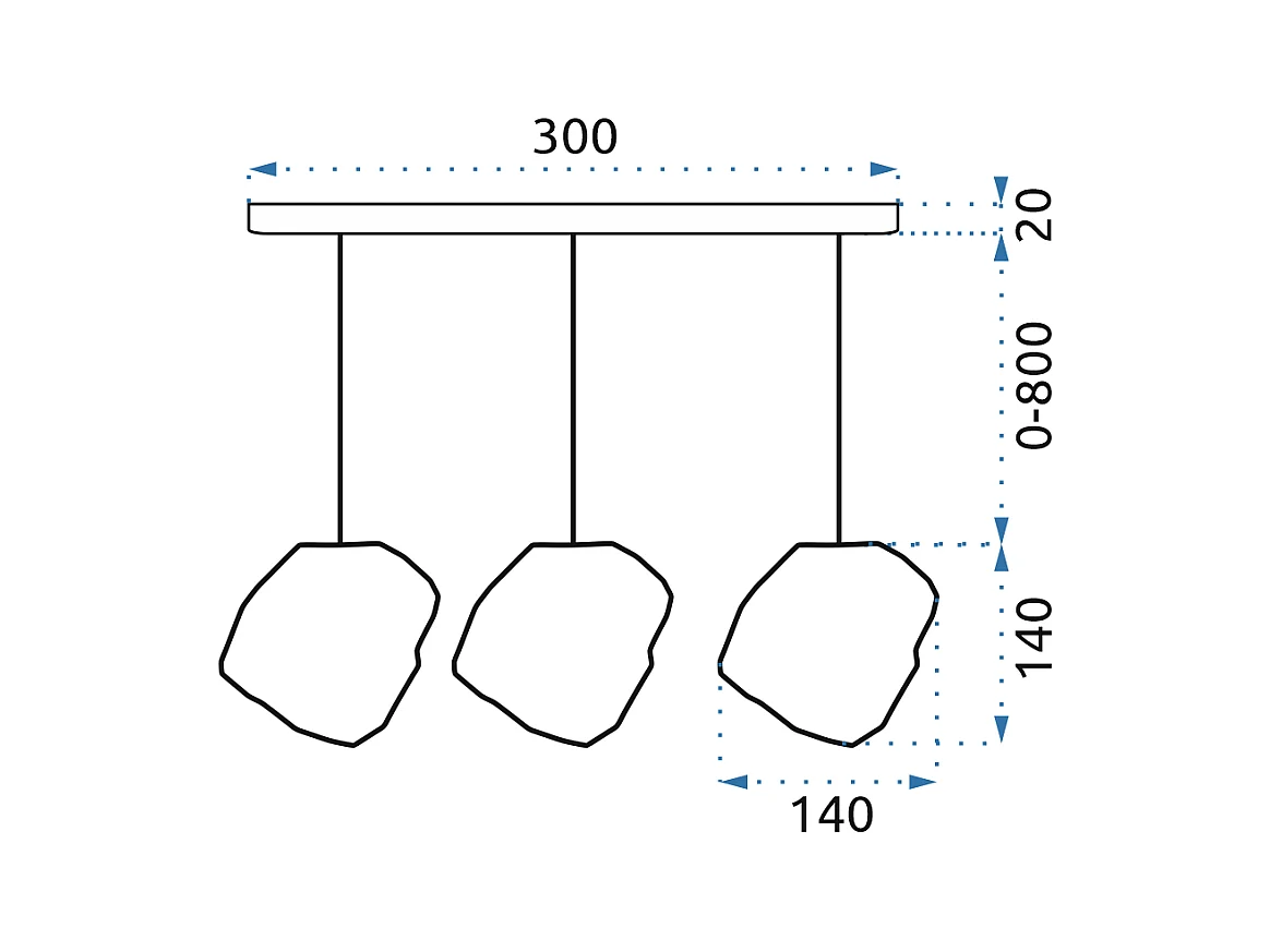 Hängelampe Toolight App320-3Cp Grey