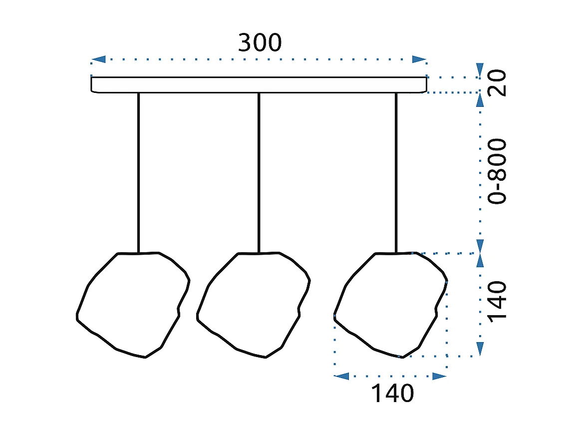 Lampe Suspendue Toolight App320-3Cp Grey