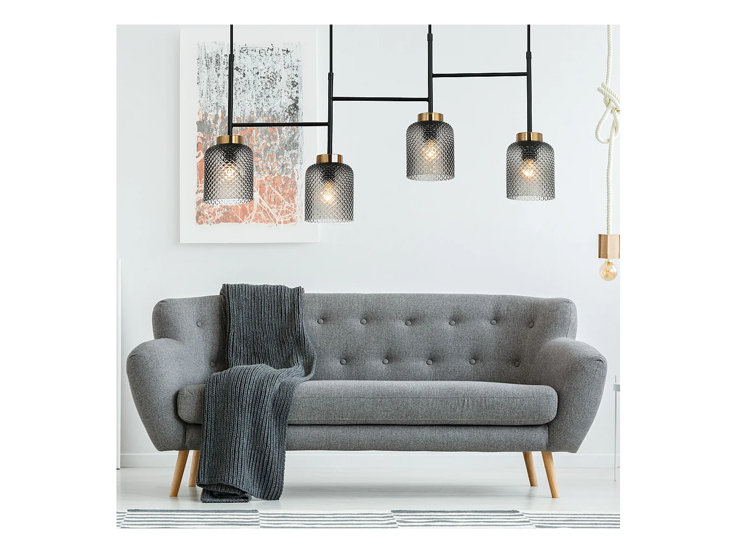 Lampe Suspendue Toolight App1266-4Cp Black