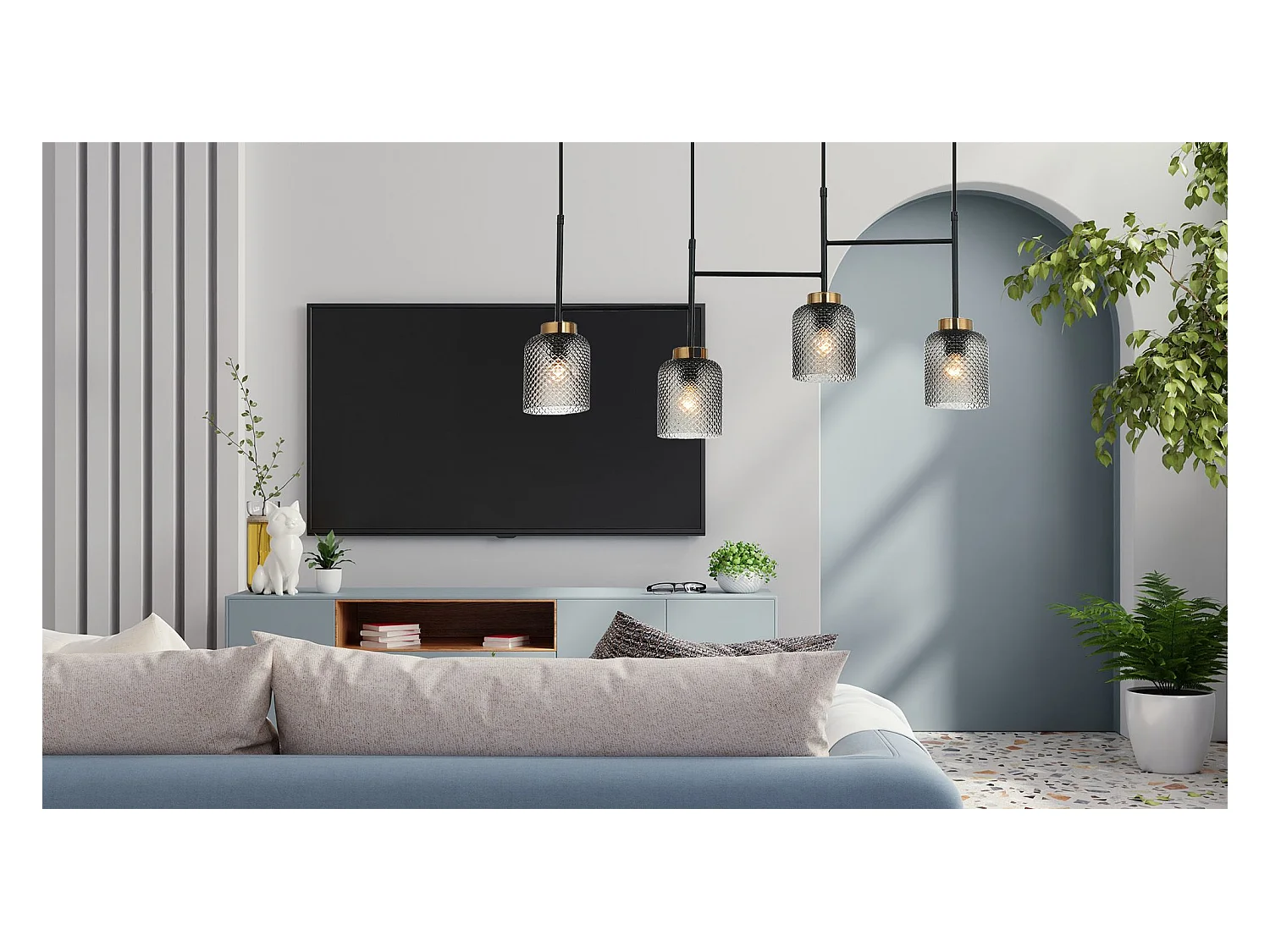 Lampe Suspendue Toolight App1266-4Cp Black