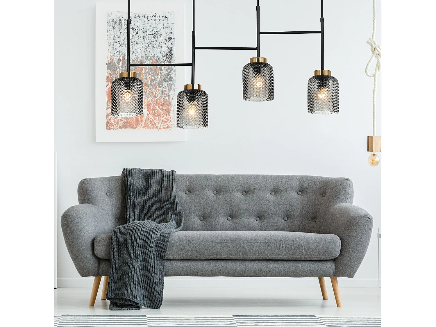 Lampe Suspendue Toolight App1266-4Cp Black