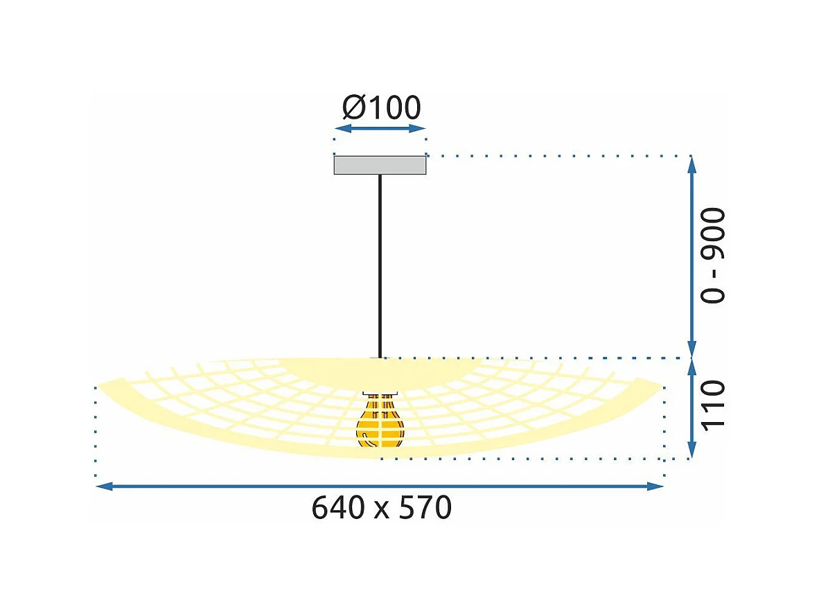 Lampe Suspendue Toolight App1541-1Cp Boho Brown