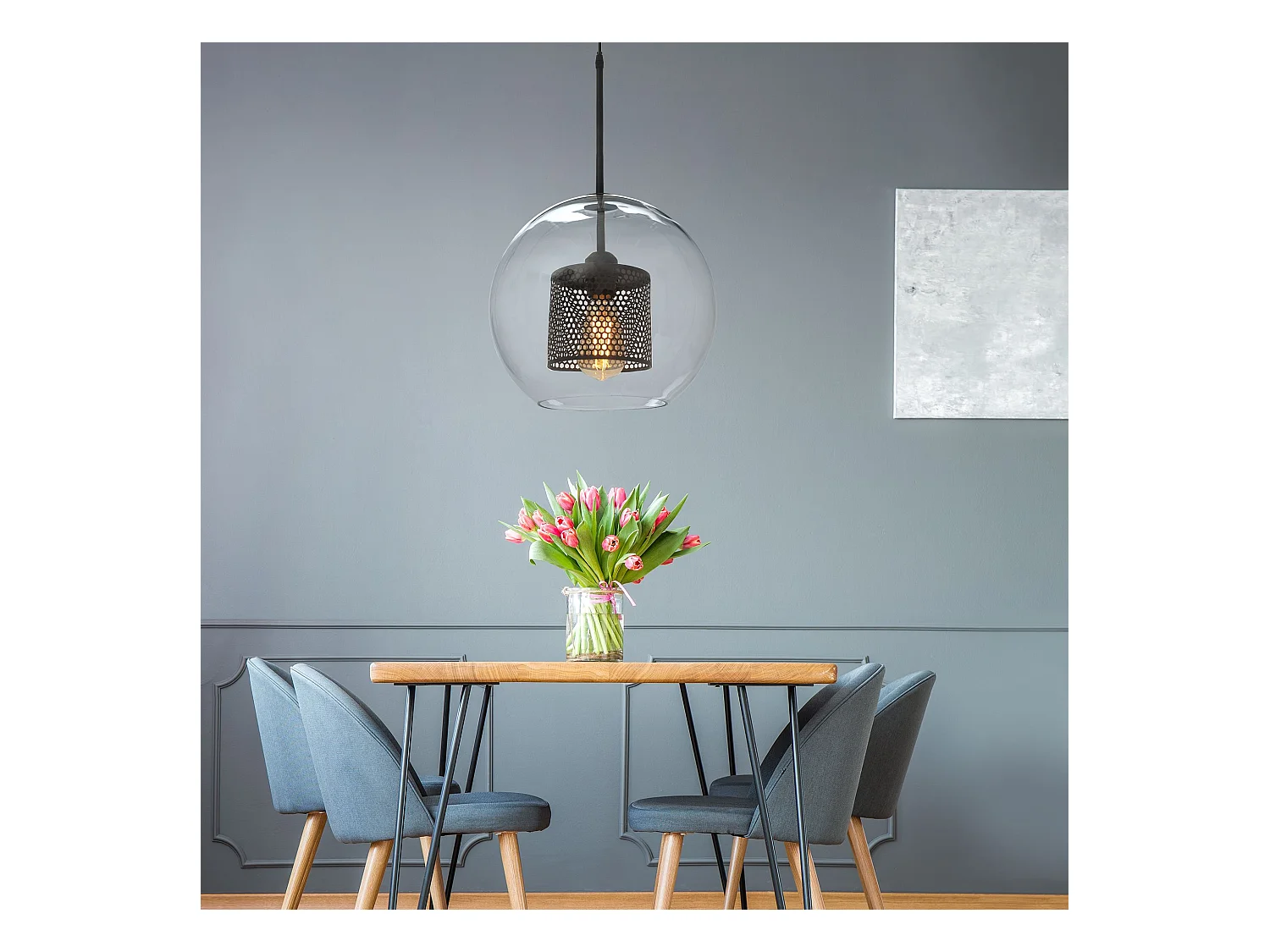 Lampe Suspendue Toolight App558-1Cp 25Cm Black