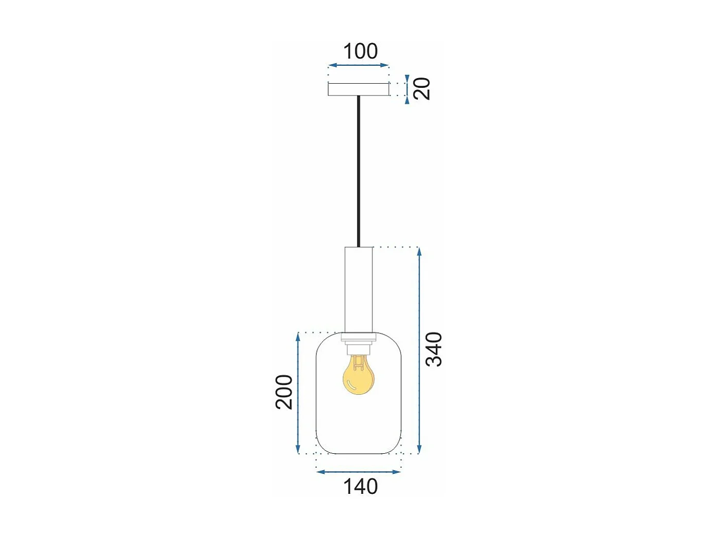 Lampe Suspendue Toolight App459-1Cp Green