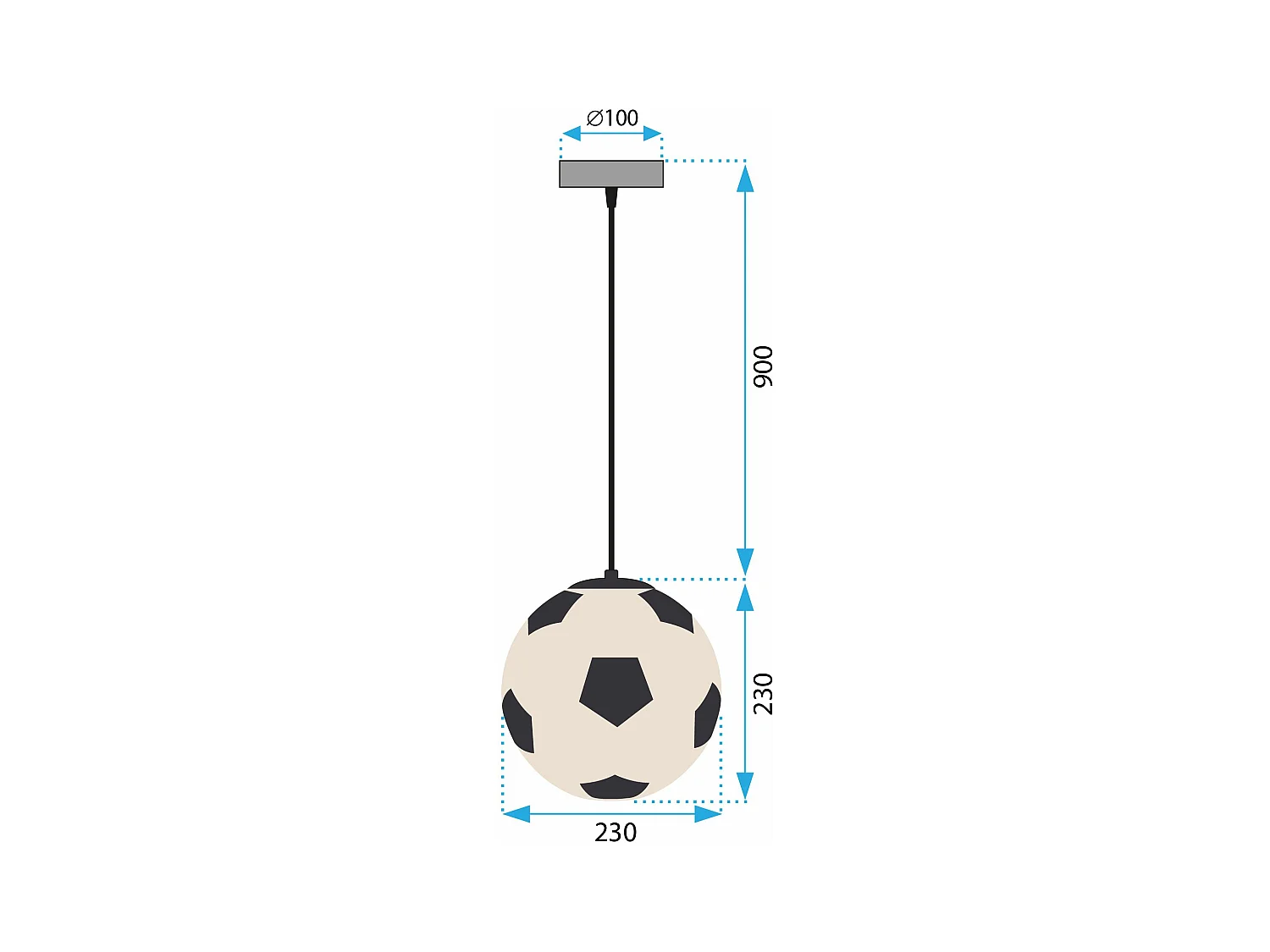 Lampe Suspendue Toolight App1287-1Cp Black