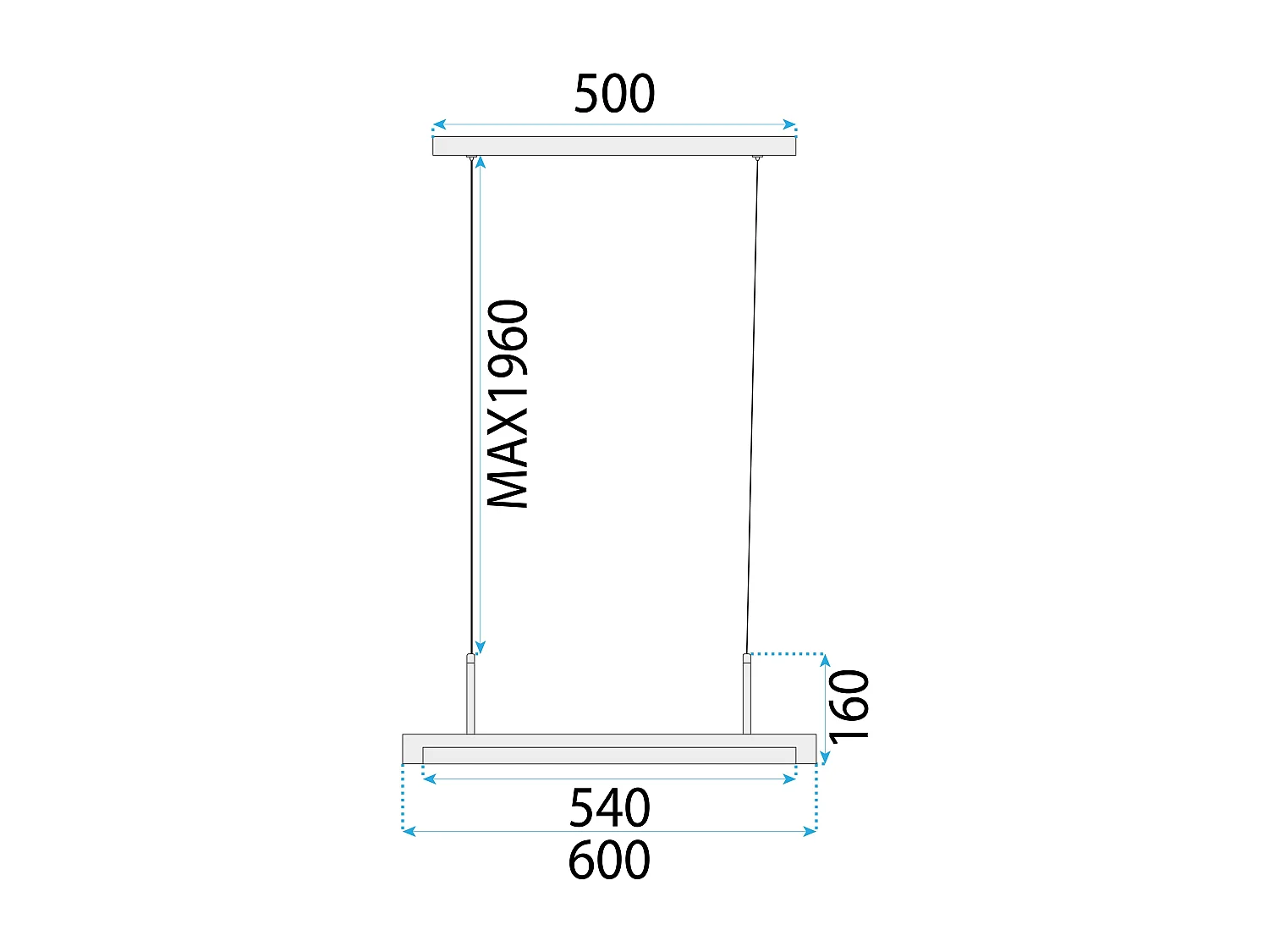 Lampe Suspendue Toolight Led App1530-Cp Black