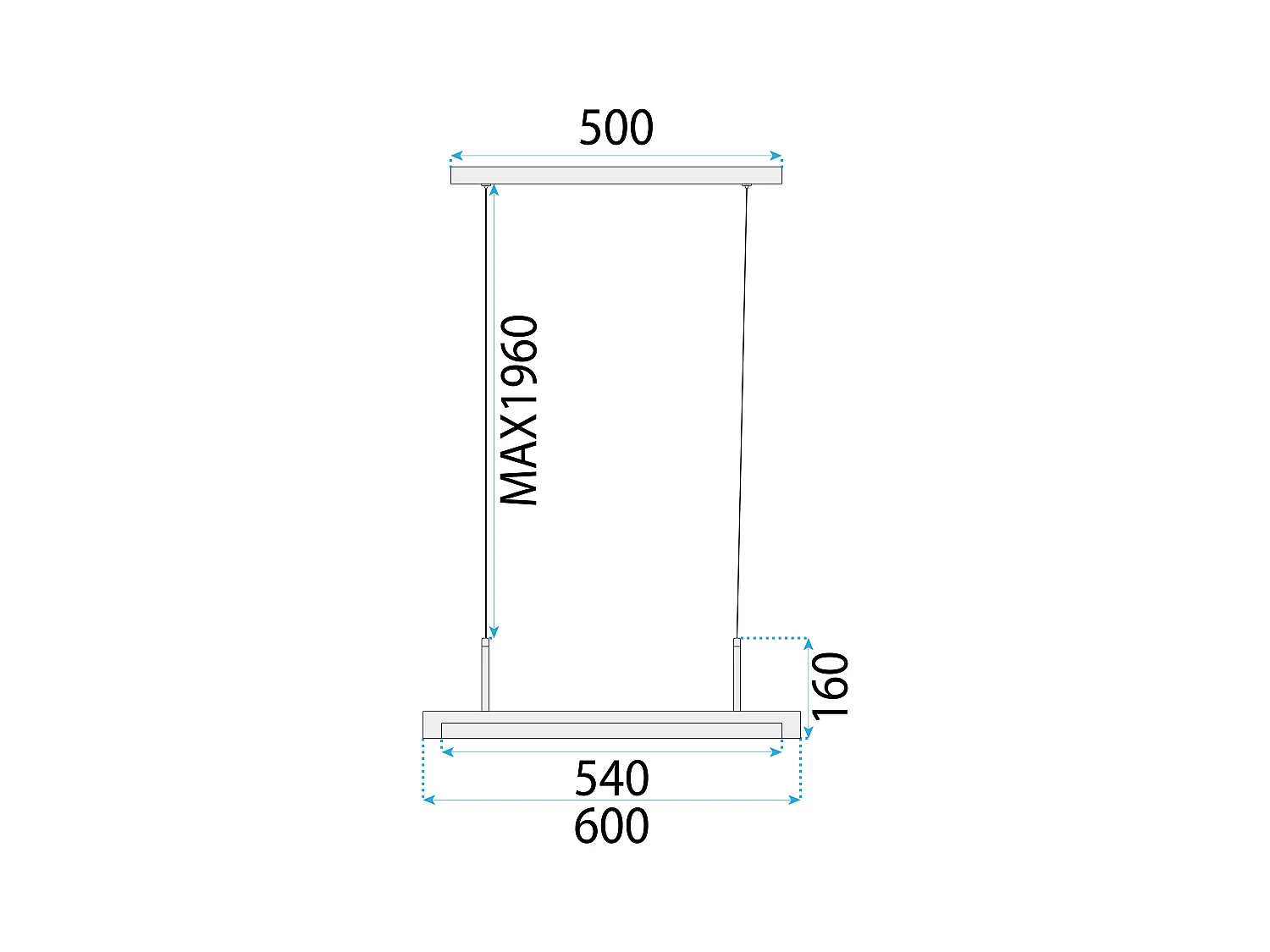 Hängelampe Toolight Led App1530-Cp Black
