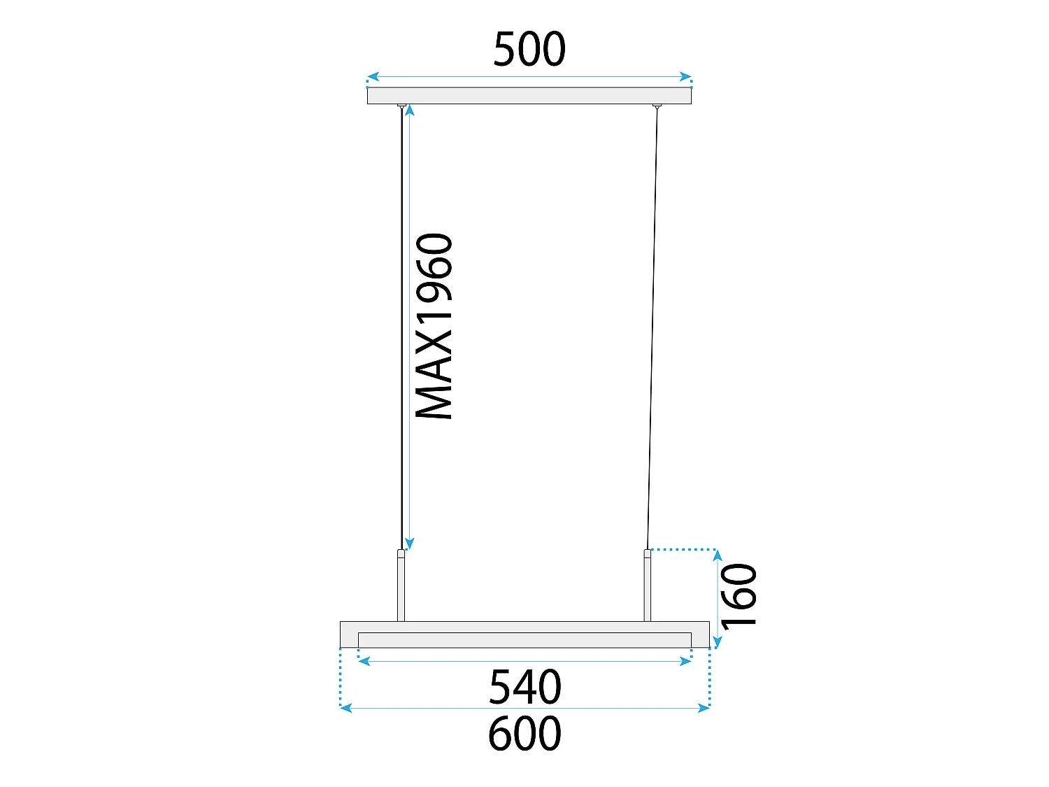 Lampe Suspendue Toolight Led App1530-Cp Black