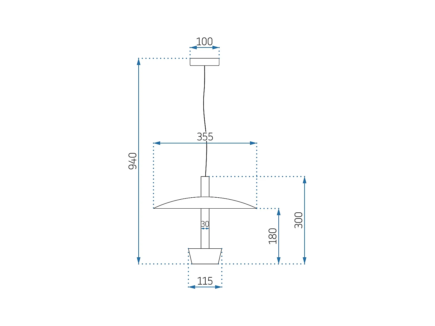 Lampe Suspendue Toolight App914-1Cp Black