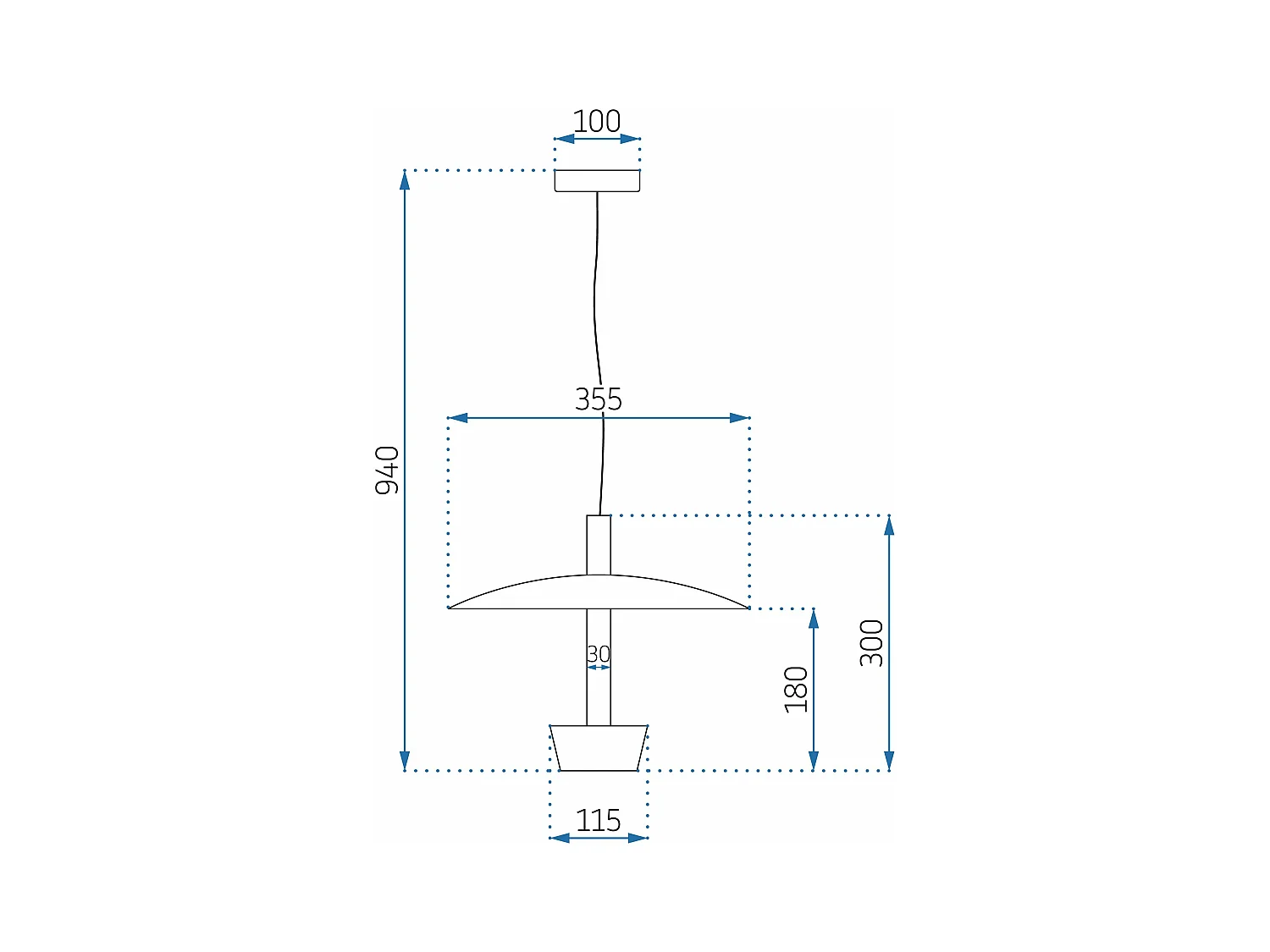 Lampe Suspendue Toolight App914-1Cp Black