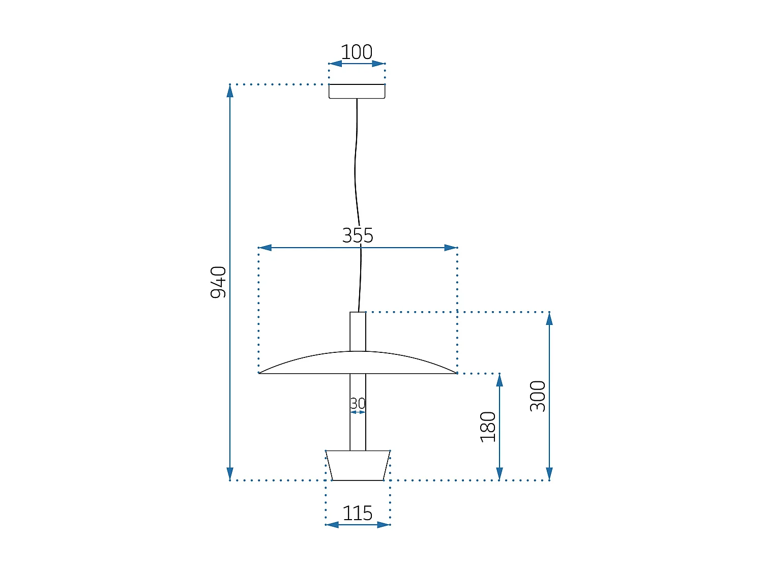 Lampe Suspendue Toolight App914-1Cp Black