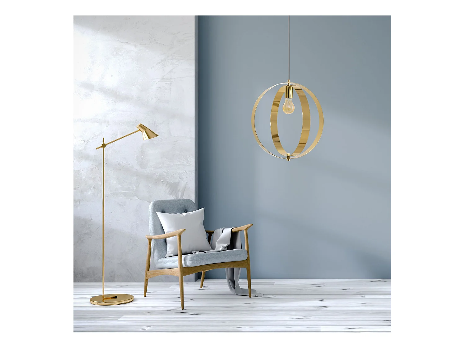 Lampe Suspendue Toolight App961-1Cp Gold