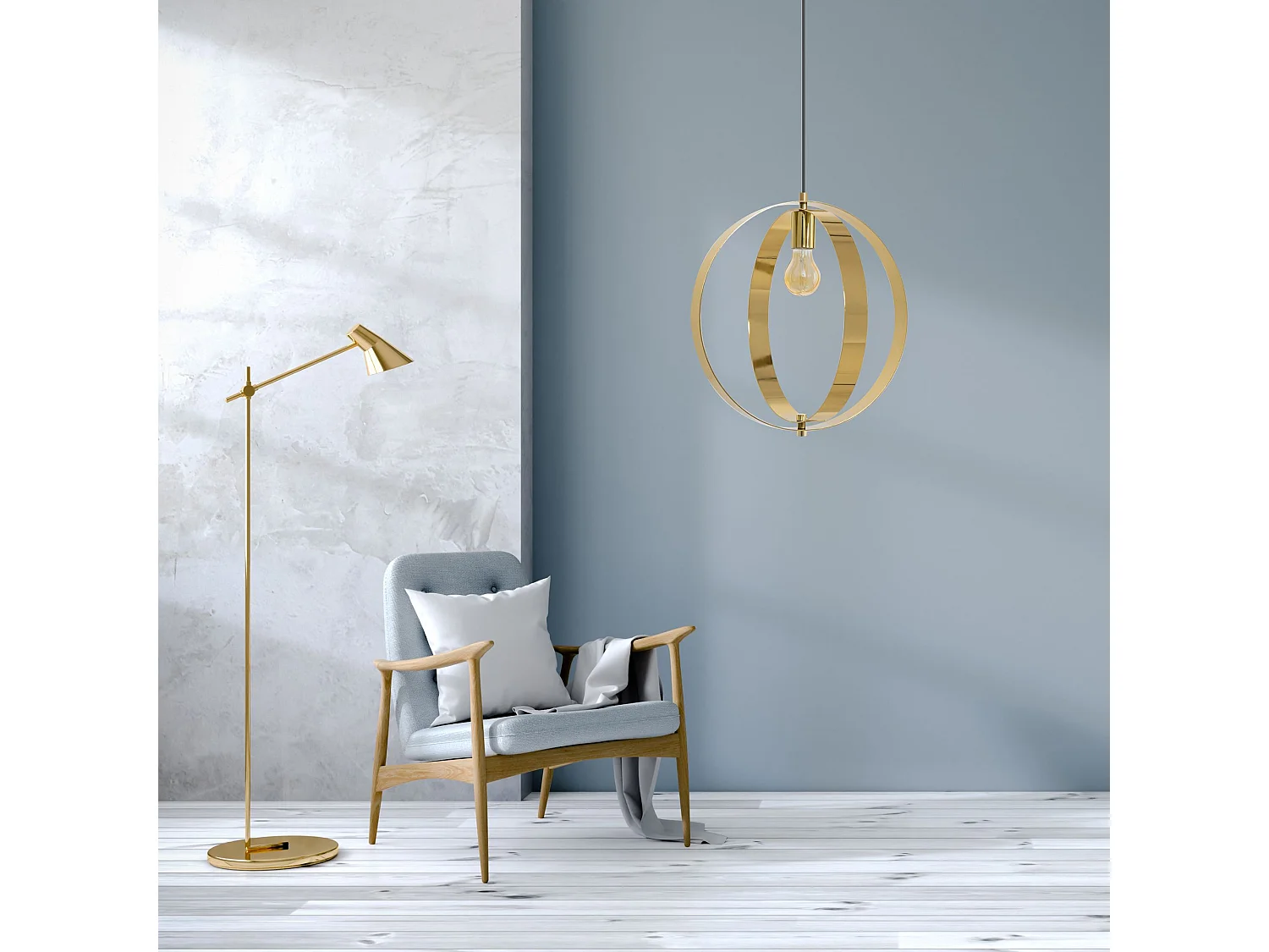 Lampe Suspendue Toolight App961-1Cp Gold