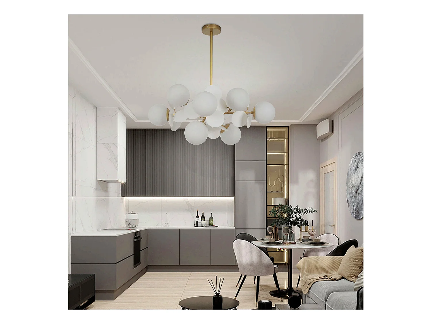 Lampe Suspendue Toolight App1565-12 Gold