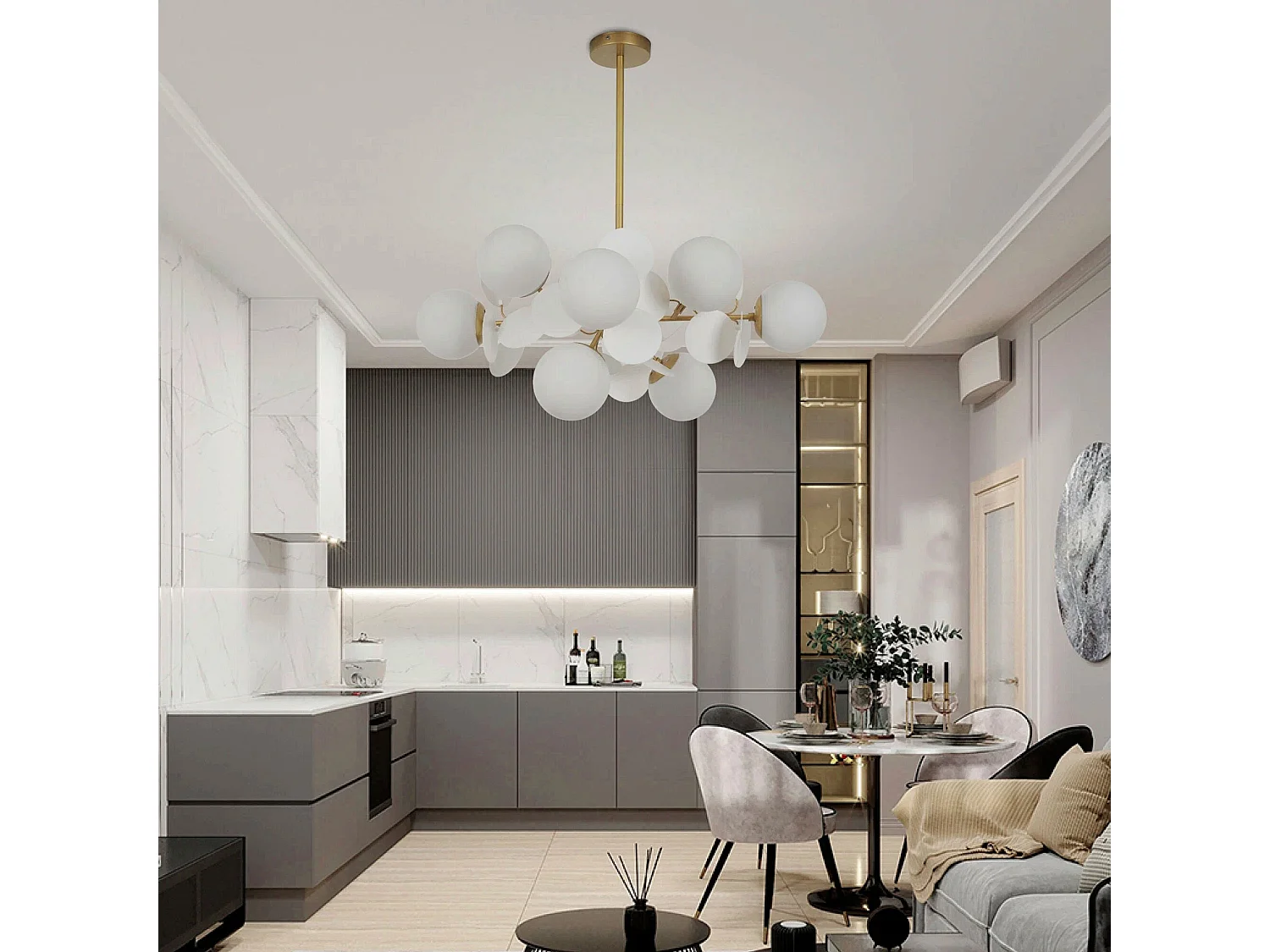 Hängelampe Toolight App1565-12 Gold