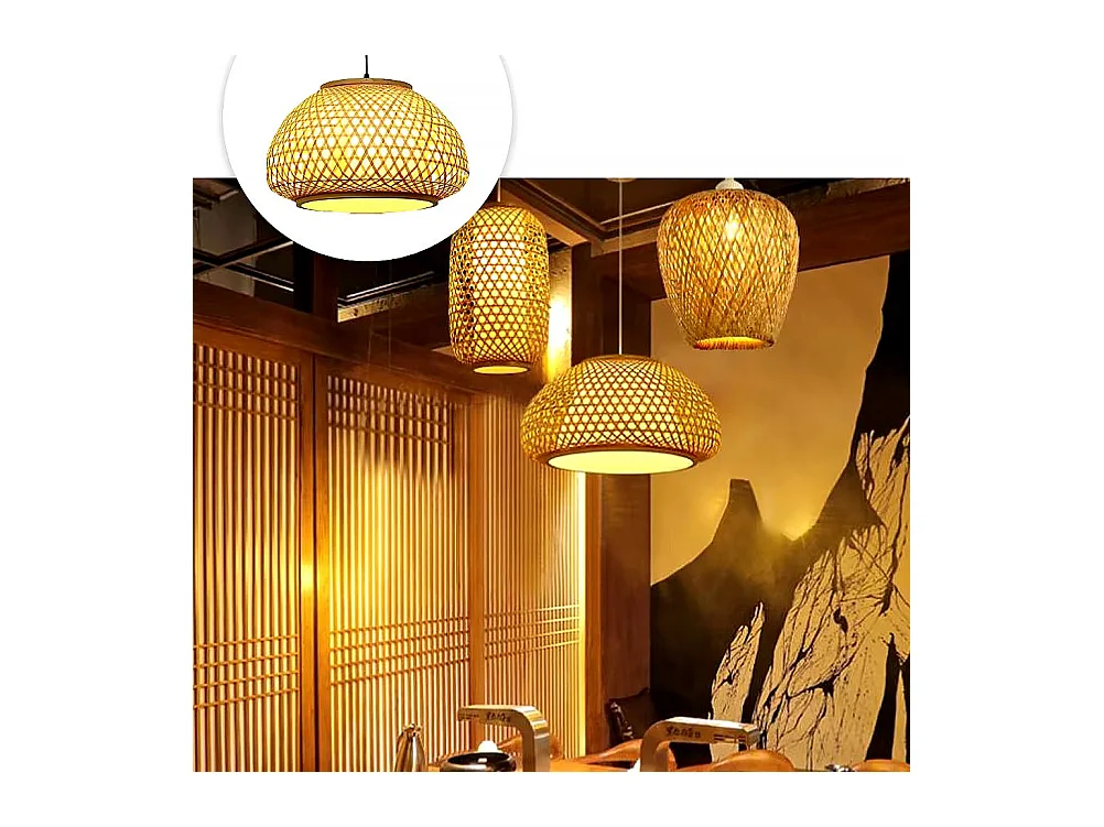 Lampe Suspendue Toolight App1649-1Cp Boho 48Cm Beige