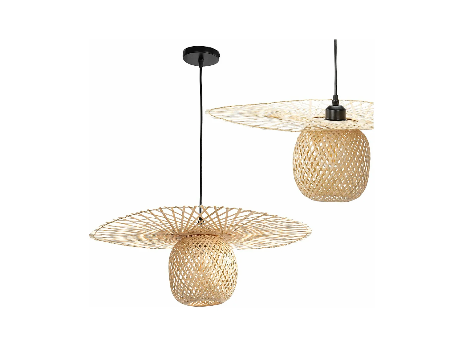 Lampe Suspendue Toolight App881-1Cp Natural Black