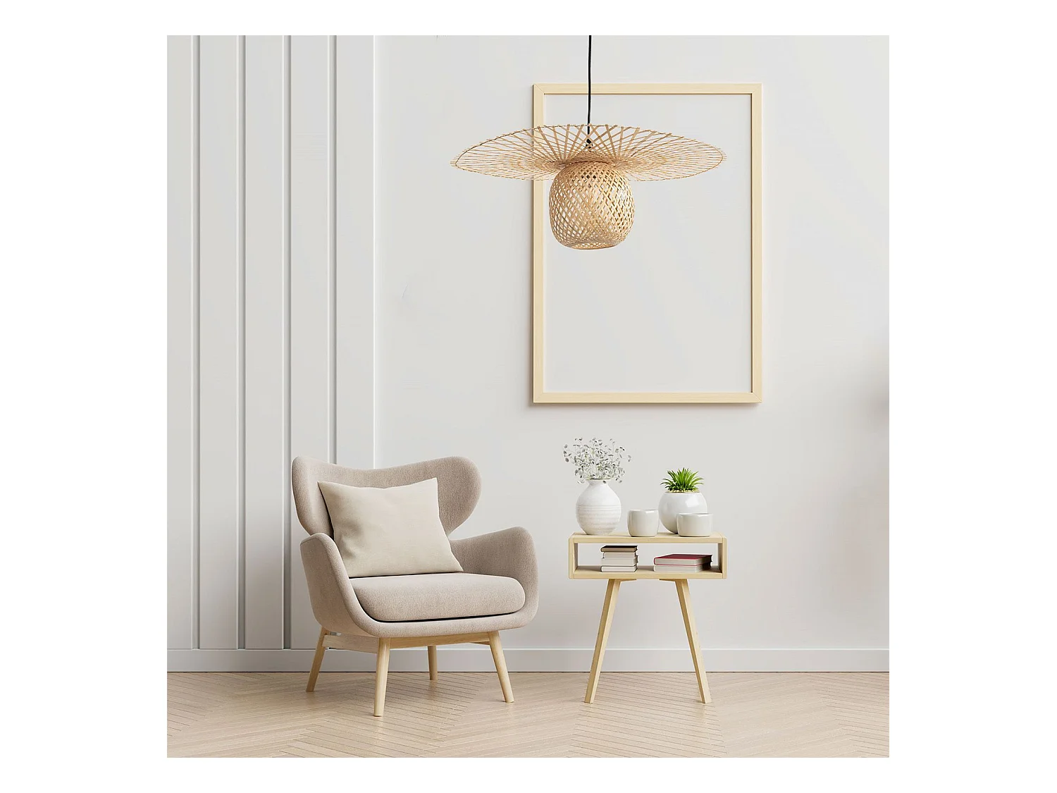 Lampe Suspendue Toolight App881-1Cp Natural Black