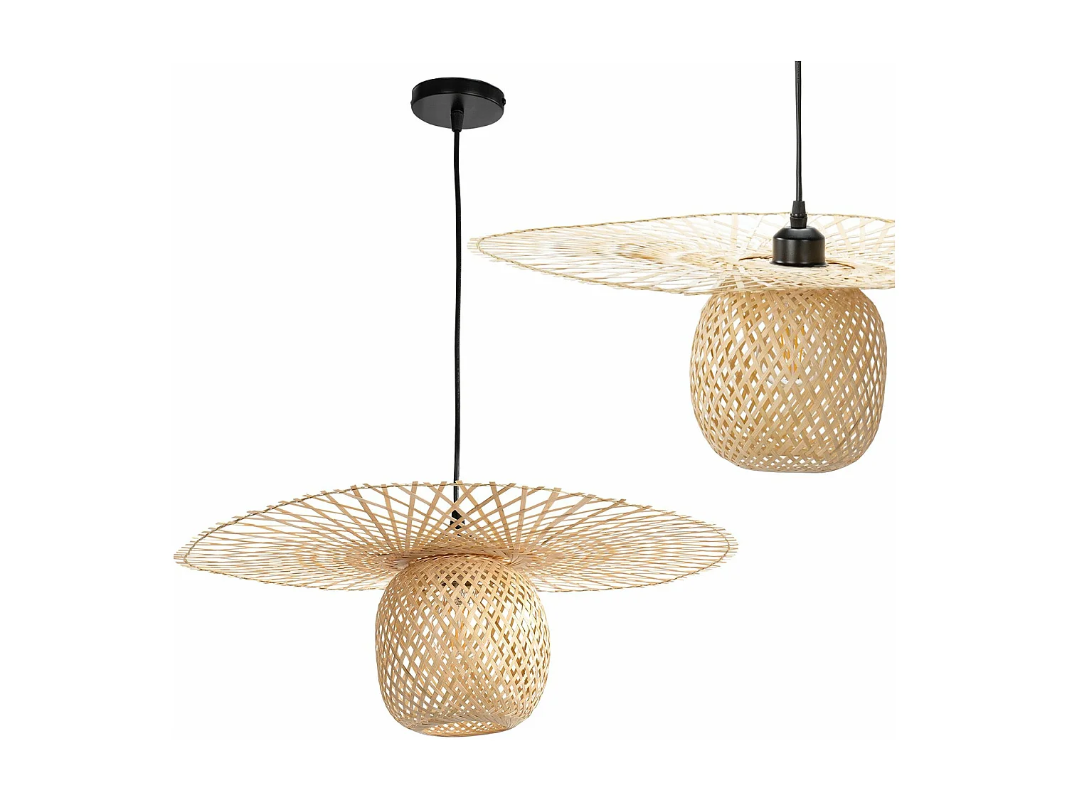 Lampe Suspendue Toolight App881-1Cp Natural Black