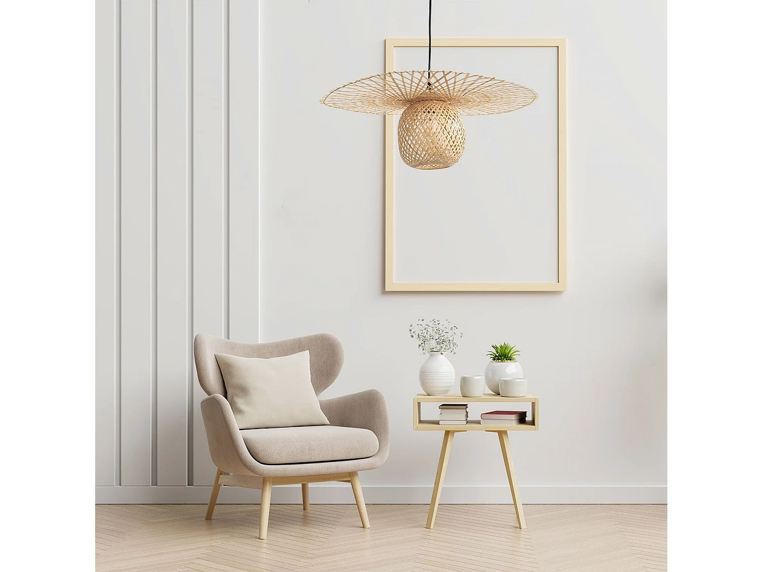 Lampe Suspendue Toolight App881-1Cp Natural Black