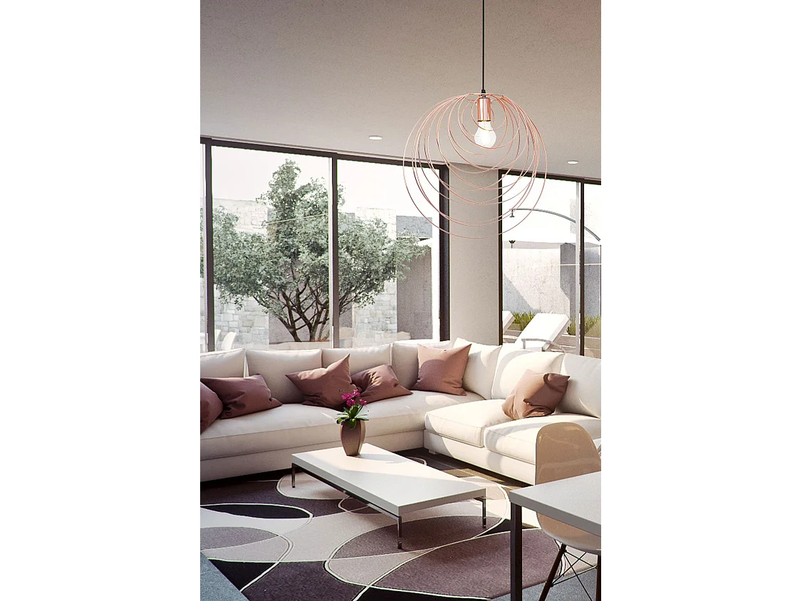 Lampe Suspendue Toolight App427-1Cp Rose Gold