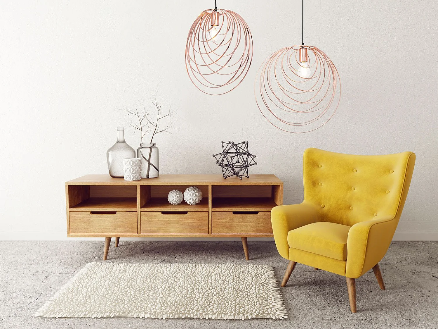 Lampe Suspendue Toolight App427-1Cp Rose Gold