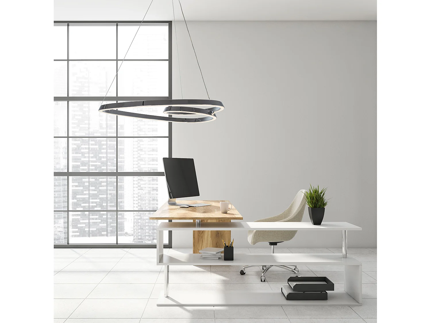 Lampe Suspendue Toolight Led App798-Cp Loop Chrome