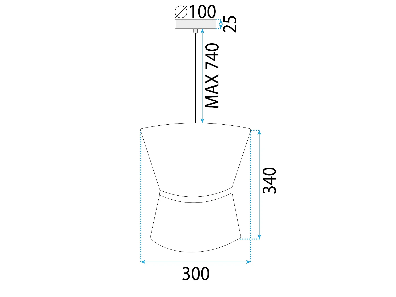 Lampe Suspendue Toolight App1504-1Cp White