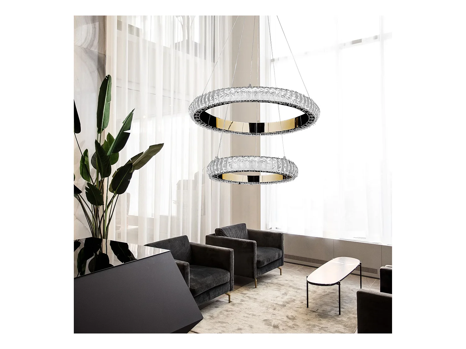 Lampe Suspendue Toolight G043-2Cp Gold