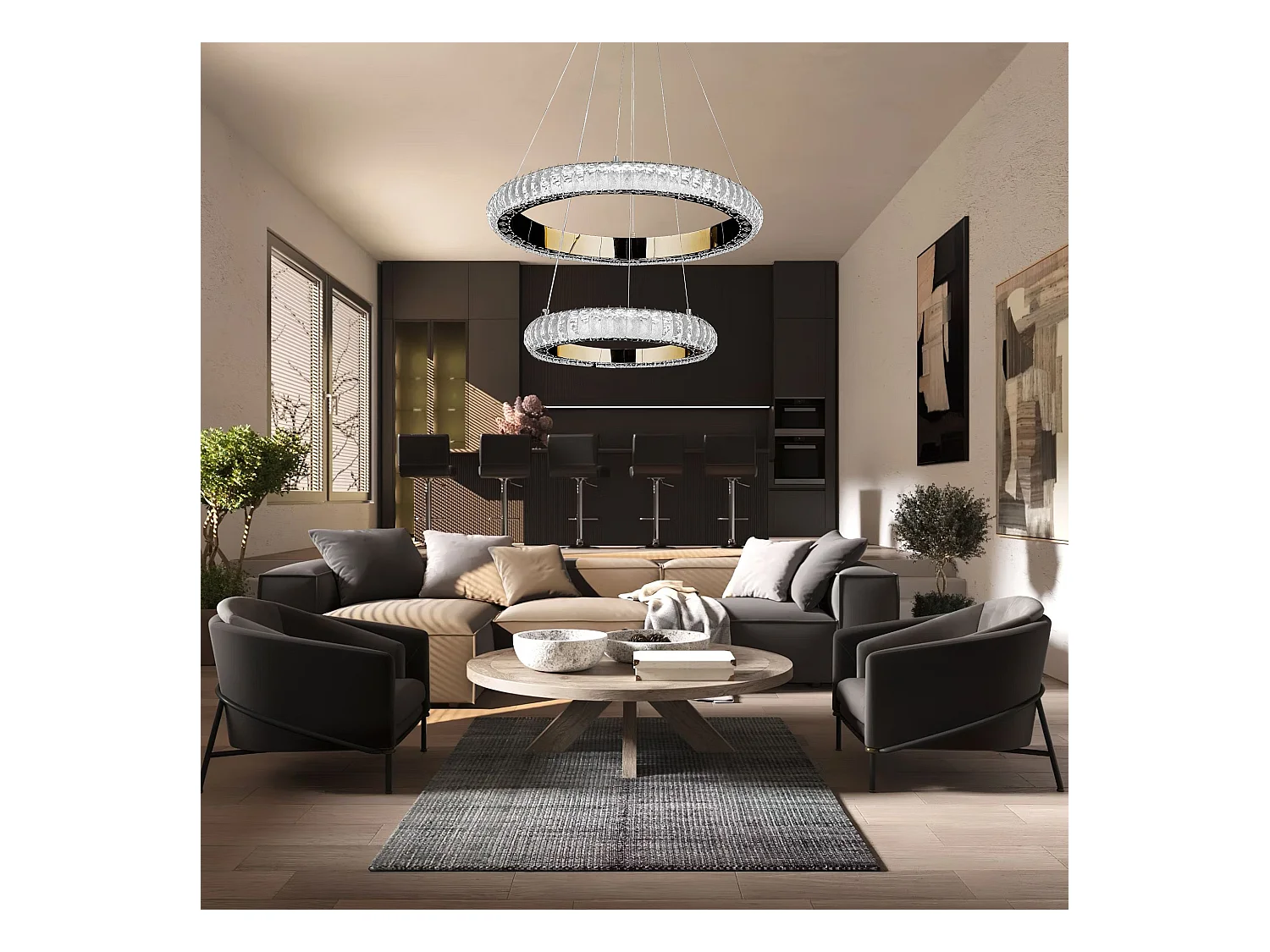 Lampe Suspendue Toolight G043-2Cp Gold