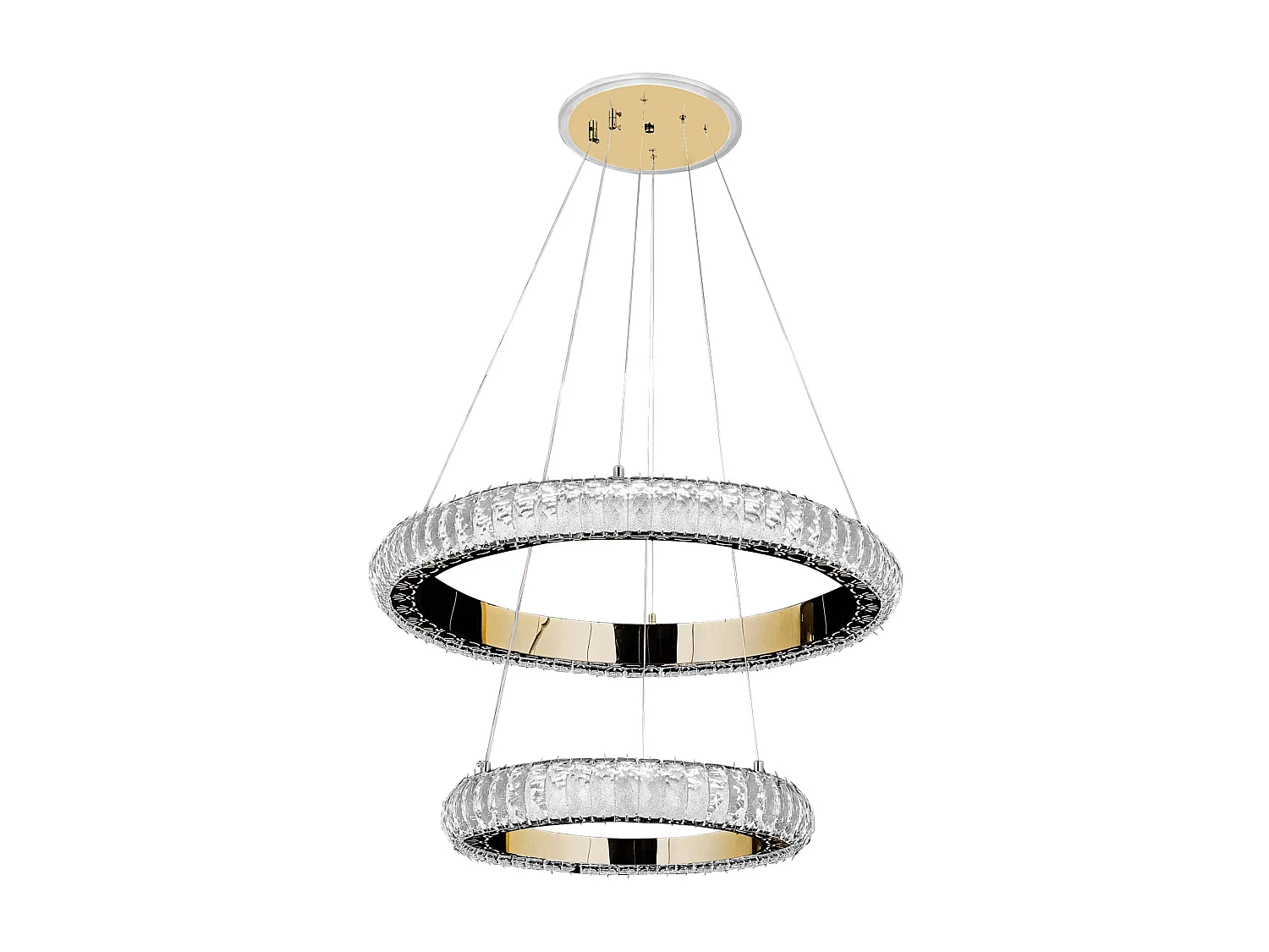 Toolight LED G043-2CP hængelampe guld 61X61X13CM