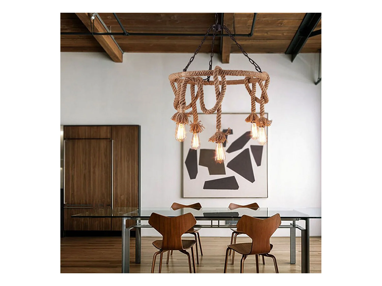 Candeeiro Suspenso Toolight App677-5Cp Boho Brown