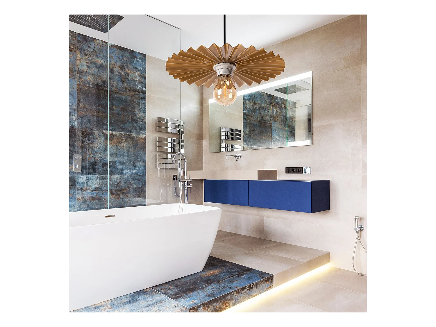 Lampe Suspendue Toolight App1354 30Cm Brush Gold