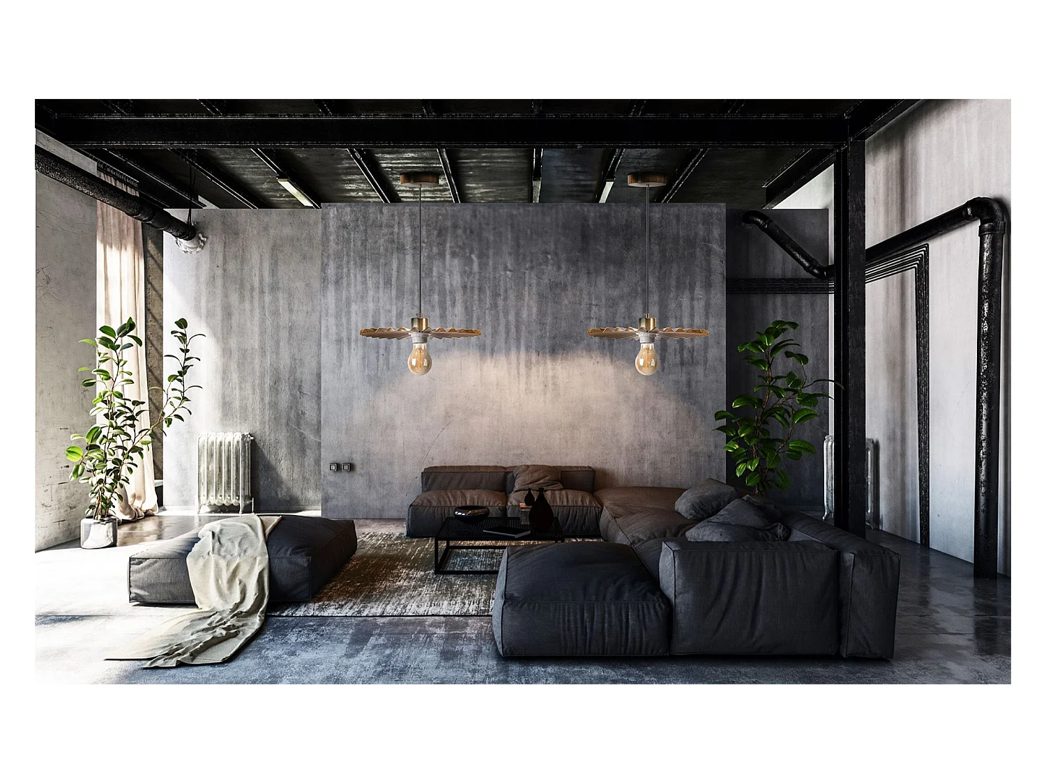 Lampe Suspendue Toolight App1354 30Cm Brush Gold