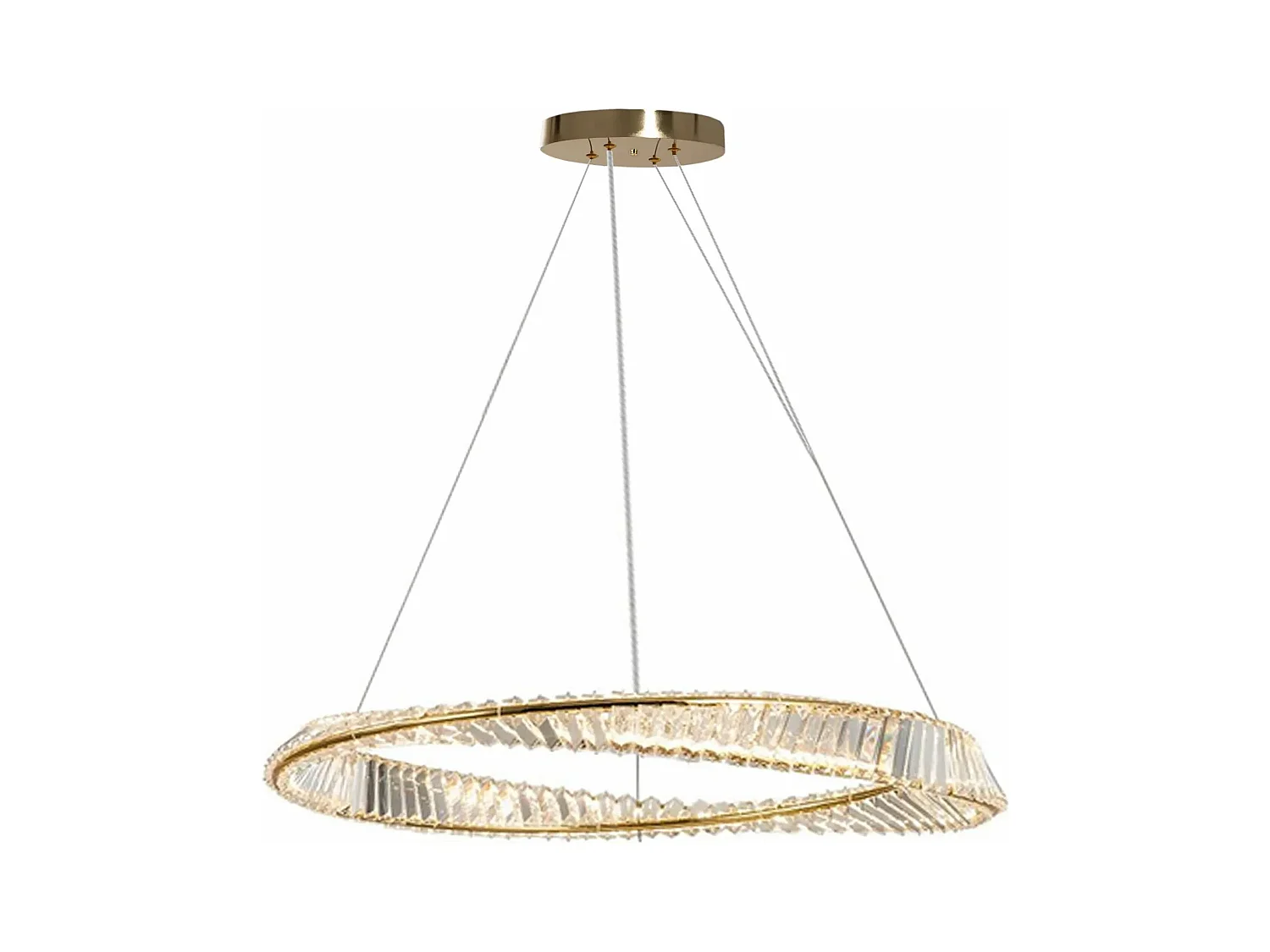 Lampe Suspendue Toolight App1202-Cp Cristal 80Cm Gold