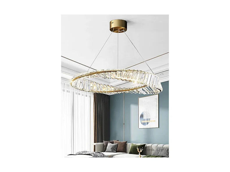 Lampe Suspendue Toolight App1202-Cp Cristal 80Cm Gold