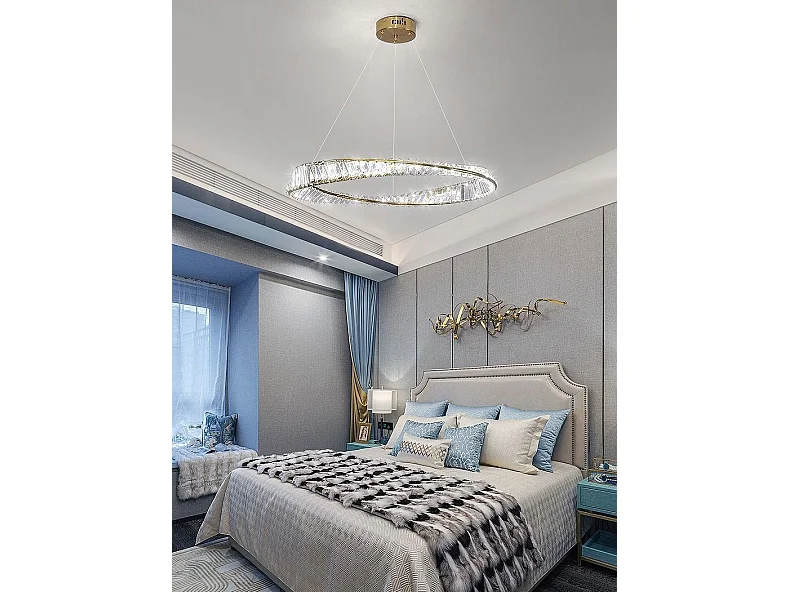 Lampe Suspendue Toolight App1202-Cp Cristal 80Cm Gold