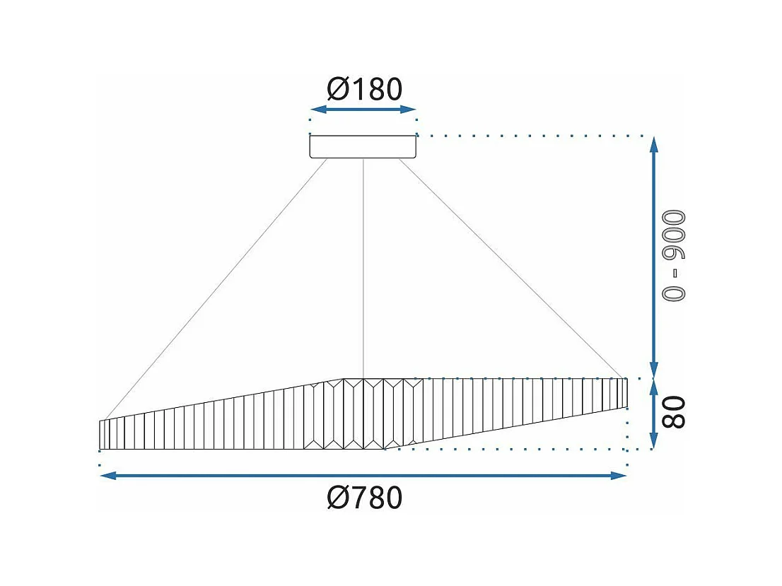 Lampada Toolight App1202-Cp Cristal 80Cm Gold
