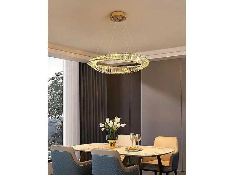 Lampada Toolight App1202-Cp Cristal 80Cm Gold